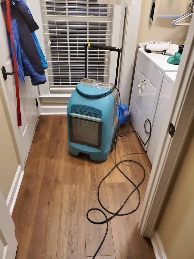 Commercial dehumidifier deployed for Flood Damage Cleanup in Oatfield